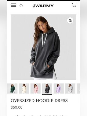 The Warmy Women's Charcoal Oversized Hoodie Dress